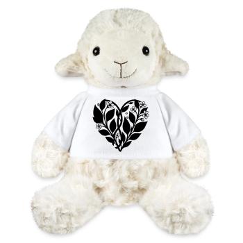 Heart with Flower Vine - Silhouette - MiniFeet® Sheep Annika - white - Front