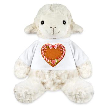 Lebkuchenherz Motiv zum Selbstbeschriften - MiniFeet® Schaf Annika - Weiß - Vorne