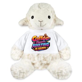 Coffee Funny Saying Coffee Drinker Office Tired 80s - MiniFeet® Sheep Annika - white - Front