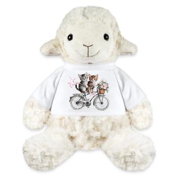  Süße Kätzchen Auf Dem Fahrrad Mit Blumenkorb - MiniFeet® Schaf Annika - Weiß - Vorne