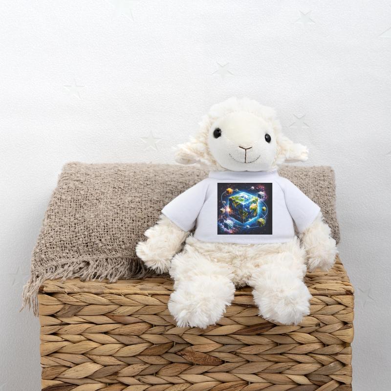 Cube terrestre dans l’espace Mouton en peluche Annika MiniFeet®