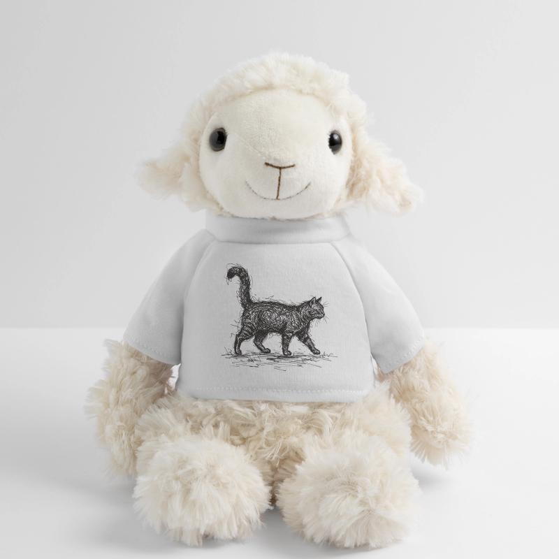 Cat Sketch – Minimalist Cat Design MiniFeet® Sheep Annika