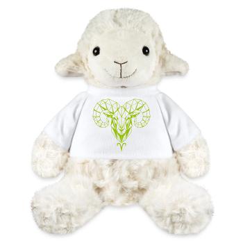 Geometric Rams Head Mesh Design - MiniFeet® Sheep Annika - white - Front