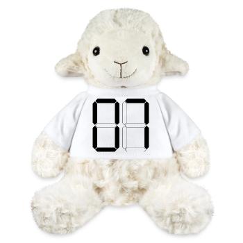 NUMMER 07 Null Sieben Geburtstag Geschenk Digital - MiniFeet® Schaf Annika - Weiß - Vorne