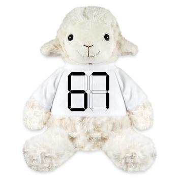 NUMMER 67 Sechs Sieben Meme Geschenk Digital - MiniFeet® Schaf Annika - Weiß - Vorne