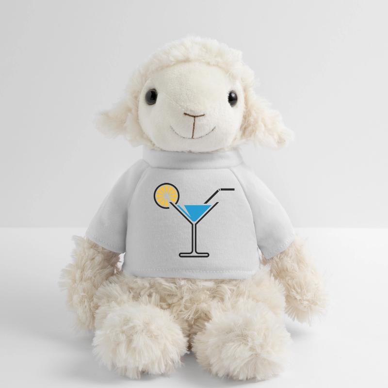 Cocktail / Cocktailglas / Martini + (Hellblau) MiniFeet® Schaf Annika