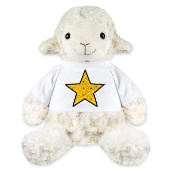 Imprimé vintage en étoile dorée - Mouton en peluche Annika MiniFeet® - blanc - Devant