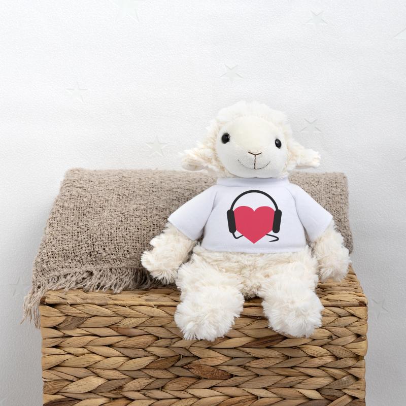 Herz mit Kopfhörern MiniFeet® Schaf Annika
