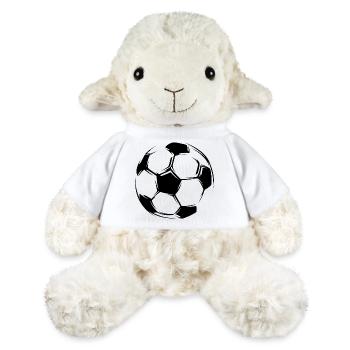 soccer fußball symbol geschenk team em Ball icon - MiniFeet® Schaf Annika - Weiß - Vorne