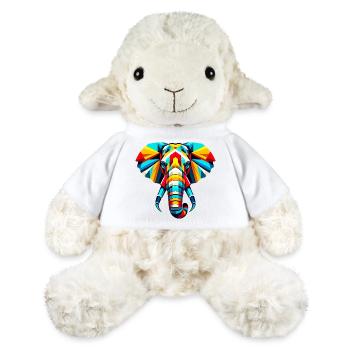 Éléphant Pop Art - Mouton en peluche Annika MiniFeet® - blanc - Devant