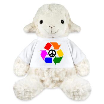 Signe de paix - Mouton en peluche Annika MiniFeet® - blanc - Devant
