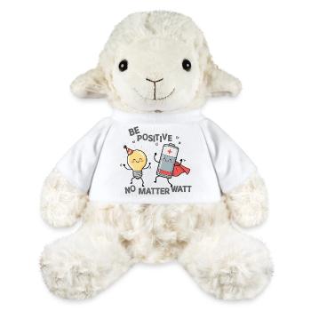 Soyez positif, peu importe le watt - Mouton en peluche Annika MiniFeet® - blanc - Devant