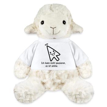 Kann nicht pausieren | Lustiger Online Gamer Spruc - MiniFeet® Schaf Annika - Weiß - Vorne