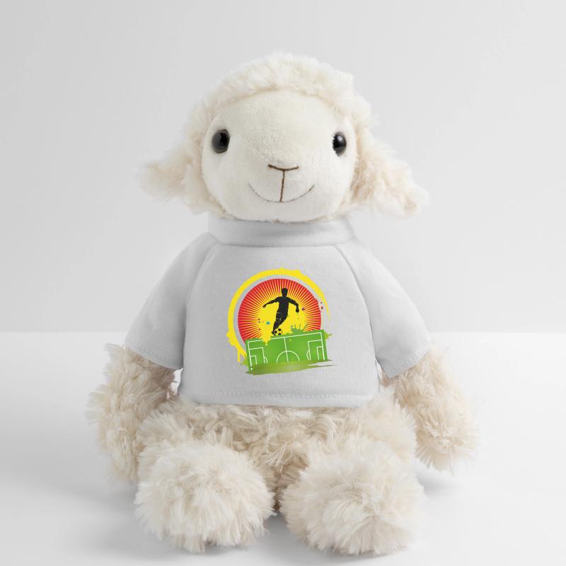 Dynamic Soccer Silhouette Colored Background MiniFeet® Sheep Annika