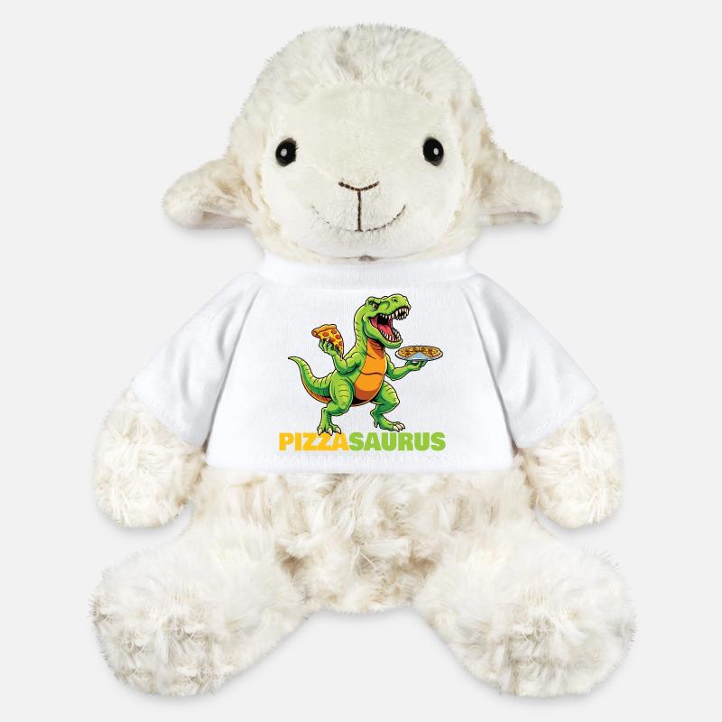 Pizzasaurus Dinosaurier-Pizzaliebhaber Lustig - MiniFeet® Schaf Annika - Weiß