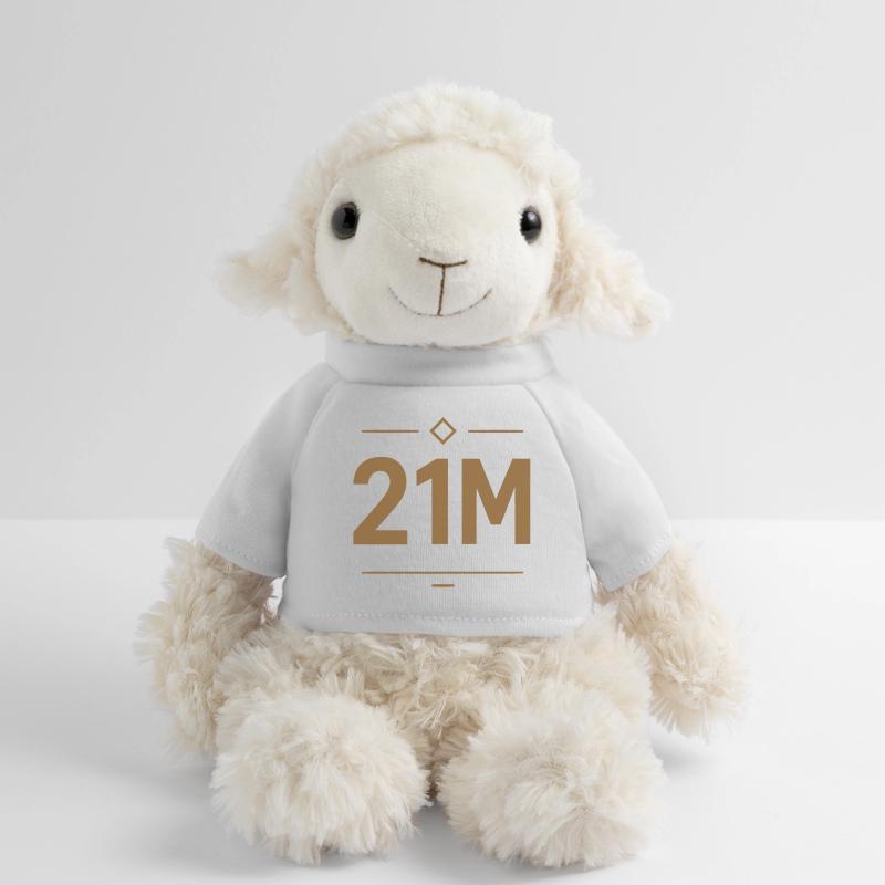 Conception de la limite Bitcoin 21M Mouton en peluche Annika MiniFeet®