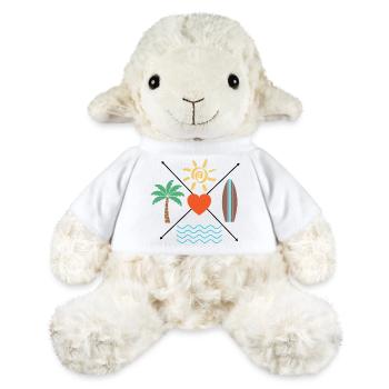 Sonne Herz Surf Palme Wellen - MiniFeet® Schaf Annika - Weiß - Vorne