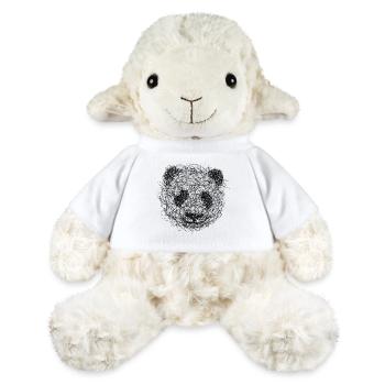 Panda dessin gribouillage - Panda scribble art - Mouton en peluche Annika MiniFeet® - blanc - Devant