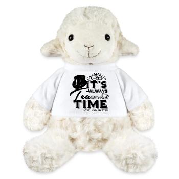 Alice in wonderland quote: It’s always tea time - MiniFeet® Sheep Annika - white - Front