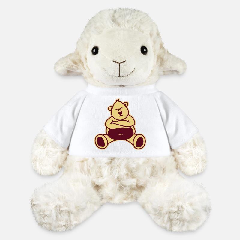 Böser Bär / Bear schmollt [v2 2c neg] - MiniFeet® Schaf Annika - Weiß
