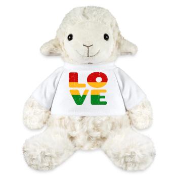 J’aime la Jamaïque Reggae Reggae Musique Rasta - Mouton en peluche Annika MiniFeet® - blanc - Devant