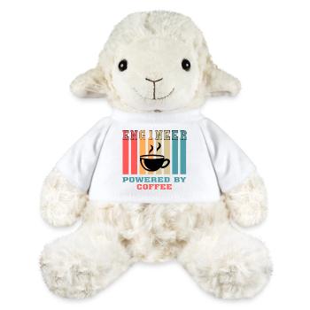 Funny Engineer Powered by Kaffee Geschenk für Ingenieur - MiniFeet® Schaf Annika - Weiß - Vorne