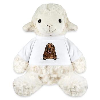 Irischer Setter Dog für Peeking Dog Lovers - MiniFeet® Schaf Annika - Weiß - Vorne