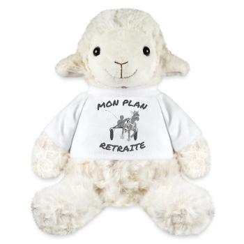 Course Hippique Vintage - Mouton en peluche Annika MiniFeet® - blanc - Devant