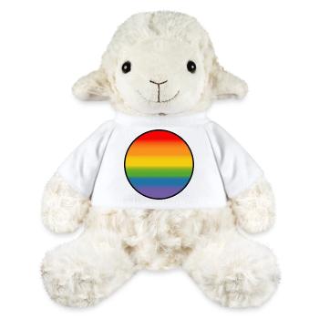 Rainbow Gradient Round white shirt - MiniFeet® Sheep Annika - white - Front