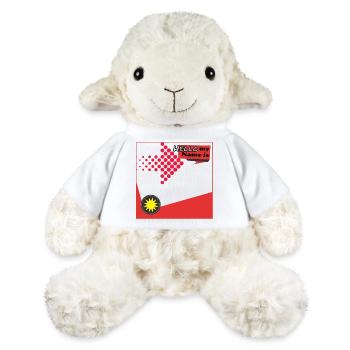 Hallo, mein Name ist Nametag – Pop Art - MiniFeet® Schaf Annika - Weiß - Vorne