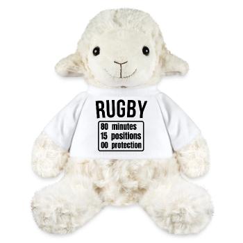 Rugby, Rugby-Sport, Rugby-Humor - MiniFeet® Schaf Annika - Weiß - Vorne