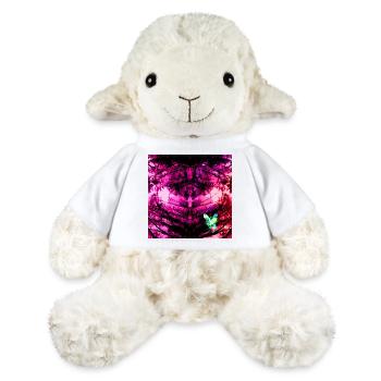 Kaleidoskopische Tie-Dye Schmetterling - MiniFeet® Schaf Annika - Weiß - Vorne