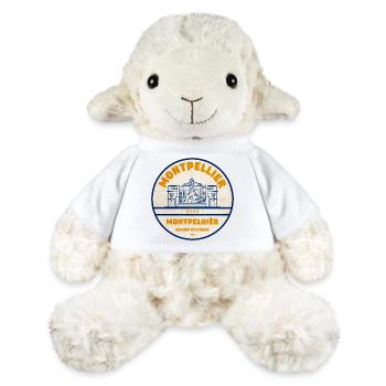 Insigne vintage Montpellier Occitanie - Mouton en peluche Annika MiniFeet® - blanc - Devant