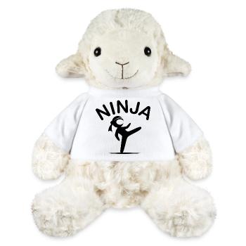 Ninja Arts Martiaux Fighter Symbol Cartoon Icône de bande dessinée - Mouton en peluche Annika MiniFeet® - blanc - Devant