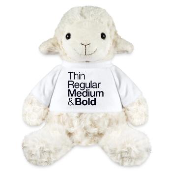 Typographe - Typographie - Design - Mouton en peluche Annika MiniFeet® - blanc - Devant