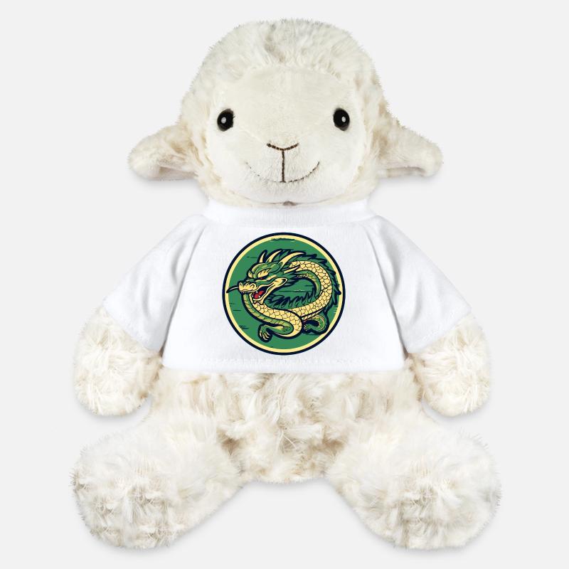 Dragon Crest Circle Patch - MiniFeet® Sheep Annika - white