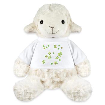 Frühlingsblätter Muster - MiniFeet® Schaf Annika - Weiß - Vorne