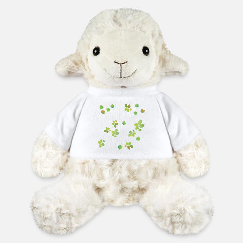 Spring Leaves Pattern - MiniFeet® Sheep Annika - white