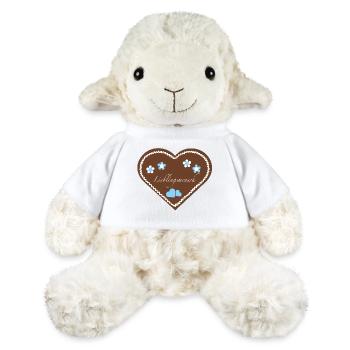 "Jahrmarkt-Liebe" Lieblingsmensch hellblau - MiniFeet® Schaf Annika - Weiß - Vorne