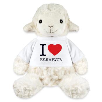I LOVE BELARUS Weißrussland - MiniFeet® Schaf Annika - Weiß - Vorne