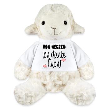 DANKE SAGEN SPRÜCHE - DANKESCHÖN GRUPPE FAMILIE - MiniFeet® Schaf Annika - Weiß - Vorne