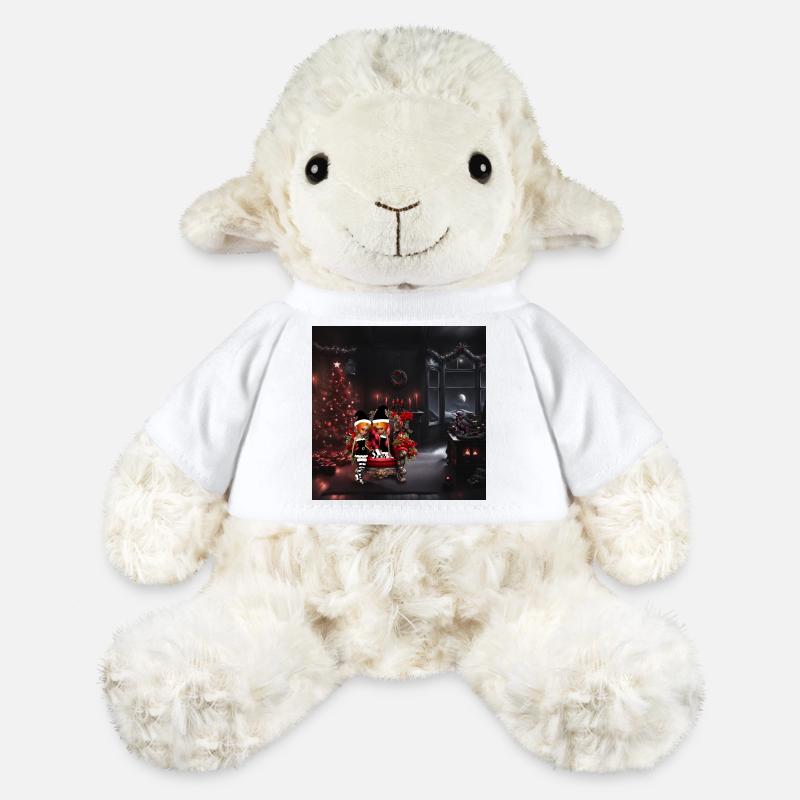 Mignons petits elfes noirs - Mouton en peluche Annika MiniFeet® - blanc