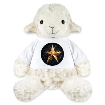 Étoile scintillante dorée - Mouton en peluche Annika MiniFeet® - blanc - Devant