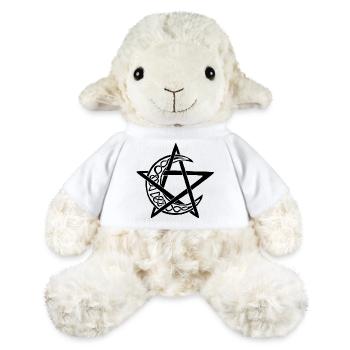 Schwarzes Mond-Pentagramm - MiniFeet® Schaf Annika - Weiß - Vorne