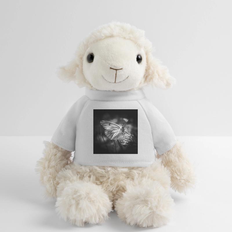 Papillon gros plan affiche noir et blanc Mouton en peluche Annika MiniFeet®