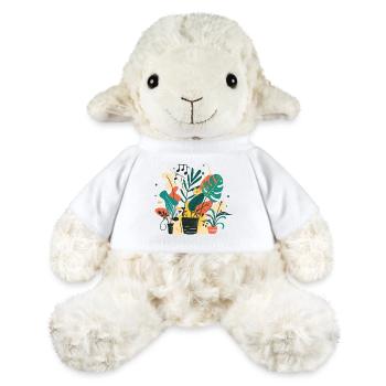 Plantes et musique - Impression de mode de haute qualité - Mouton en peluche Annika MiniFeet® - blanc - Devant
