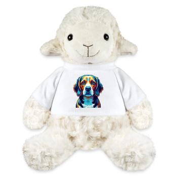 Beagle Harrier Hunderasse Bunte Karikatur Kawaii - MiniFeet® Schaf Annika - Weiß - Vorne