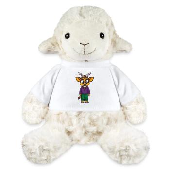 Bongo Lustige Kawaii Cartoon Figur Clipart - MiniFeet® Schaf Annika - Weiß - Vorne