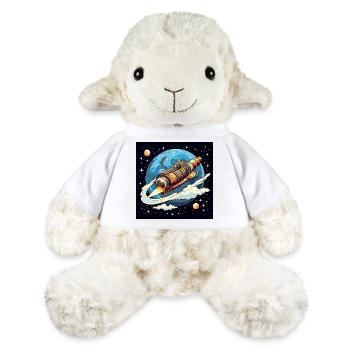 Rocket flight through space - MiniFeet® Sheep Annika - white - Front