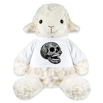 Blumen-Totenkopf Design - MiniFeet® Schaf Annika - Weiß - Vorne